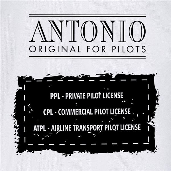 ANTONIO Poloshirt PILOT, white, M