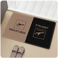 Arrivals / Departures Doormat brown