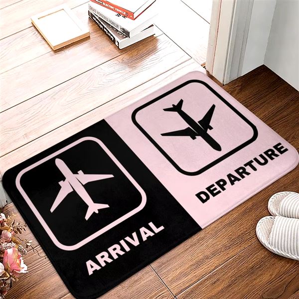 Arrival / Departure Doormat pink