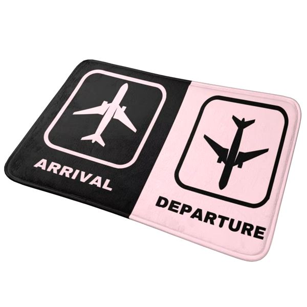 Arrival / Departure Doormat pink