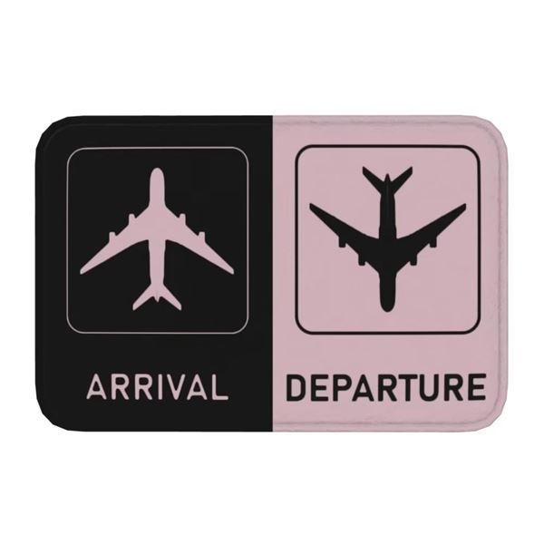 Arrival / Departure Doormat pink