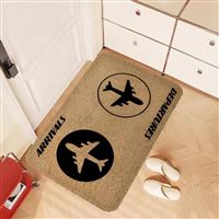 Arrivals / Departures Doormat, wood color