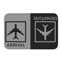 Arrival/Departure Doormat, grey