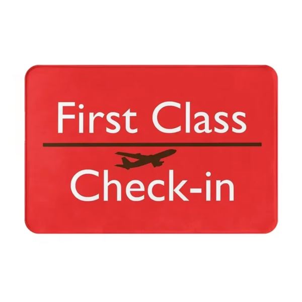 First Class Doormat red