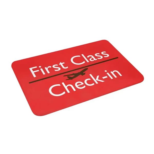 First Class Doormat red