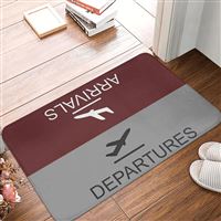 Arrivals / Departures Doormat wine-red