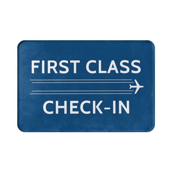 First Class/Check-in Doormat, blue