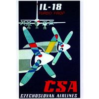 Hliníkový poster IL-18 ČSA