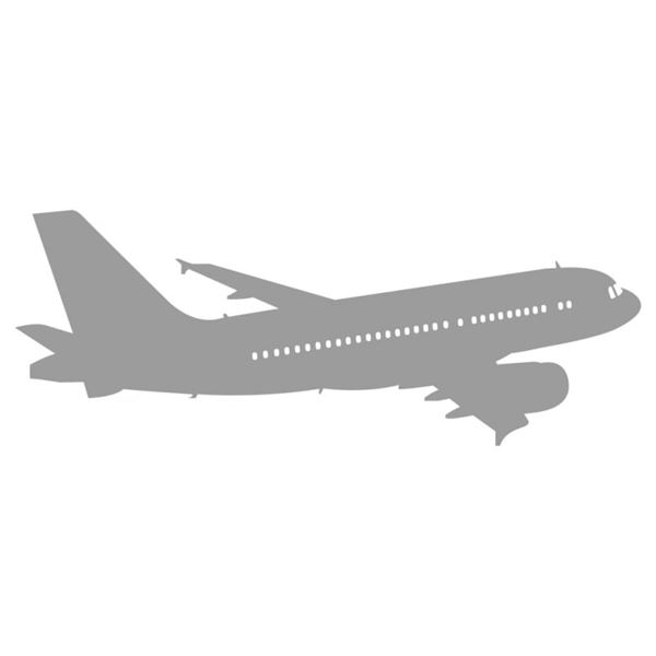 Sticker Airbus 319, Large - Grey