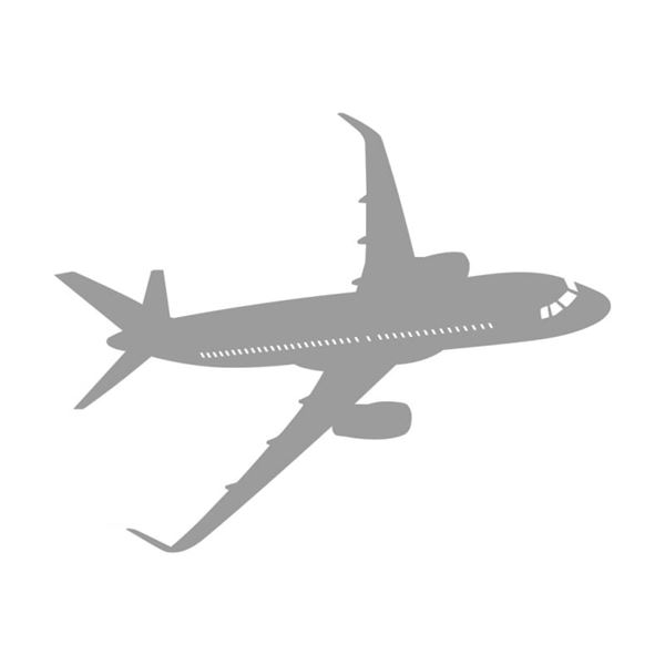 Sticker Airbus 320, Small - Grey