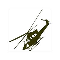Samolepka Bell-412 11x11, šedá