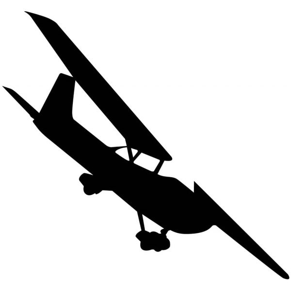 Sticker Cessna 172, Small - Black