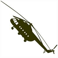 Samolepka Mi-8 11x11, černá