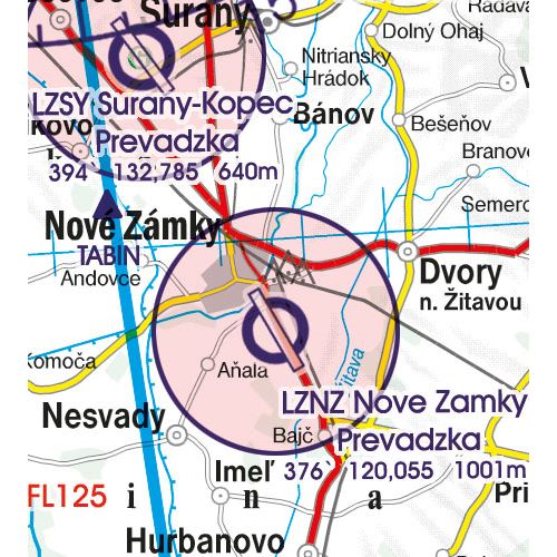 Slovensko VFR ICAO mapa 2024