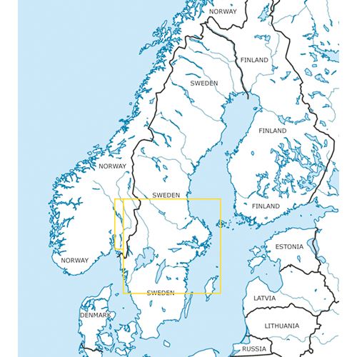 Švédsko Střed - jih VFR mapa 2024