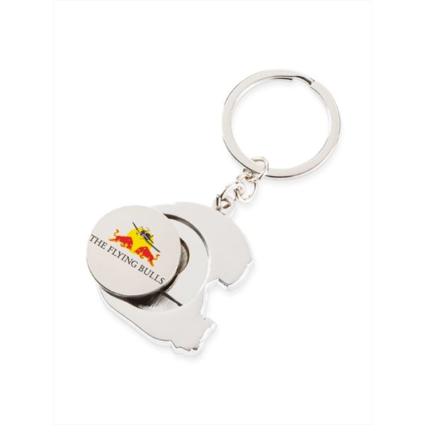 RED BULL Coin Keyring grey