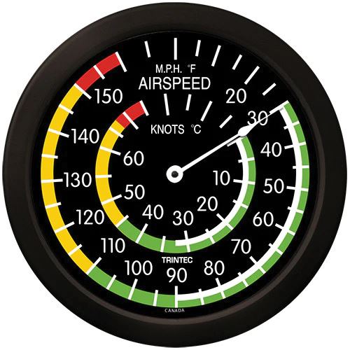 Classic AIRSPEED Thermometer 14INCH