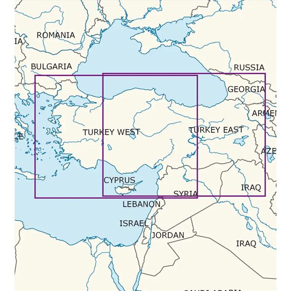Turecko Západ VFR mapa 2024