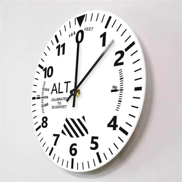 Nástěnné hodiny ALTIMETER, bílé