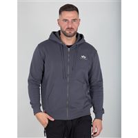 Alpha Industries Mikina Basic SL zip tm.šedá, M