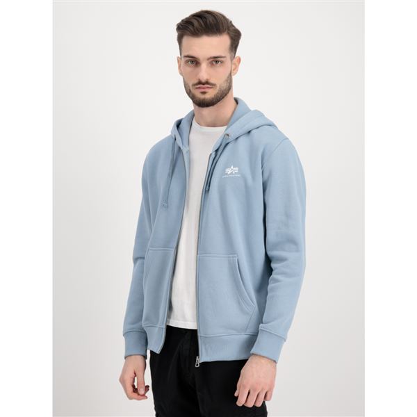 Alpha Industries Mikina Basic SL zip šedomodrá, L