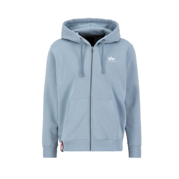 Alpha Industries Mikina Basic SL zip šedomodrá, L