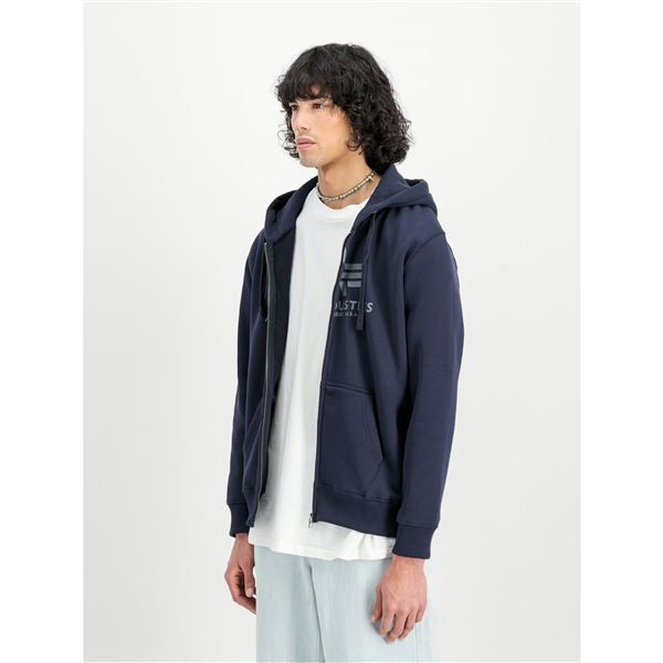 Alpha Industries Mikina Basic na zip modrá, M