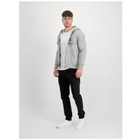 Alpha Industries Mikina Basic na zip šedá, M