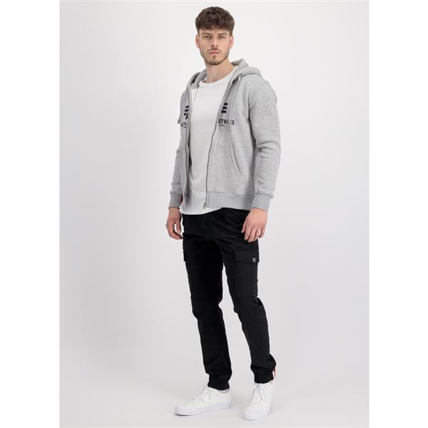 Alpha Industries Mikina Basic na zip šedá, XXL