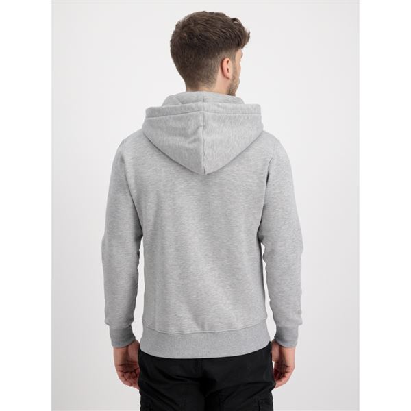 Alpha Industries Mikina Basic na zip šedá, XXL