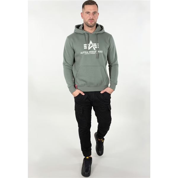 Alpha Industries Mikina Basic s kapucí vintage green, XL