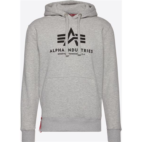 Alpha Industries Mikina Basic s kapucí šedá, XL