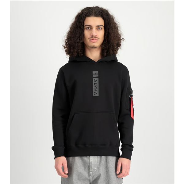 Alpha Industries Puff Print Hoodie black, M