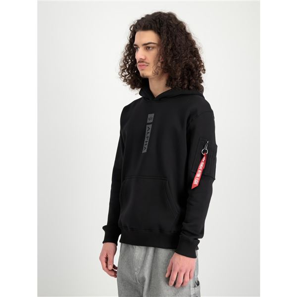 Alpha Industries Puff Print Hoodie black, M