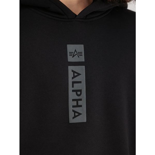 Alpha Industries Puff Print Hoodie black, M